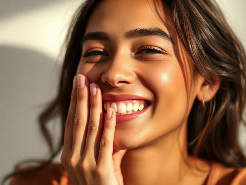 Happy client showing off bright smile